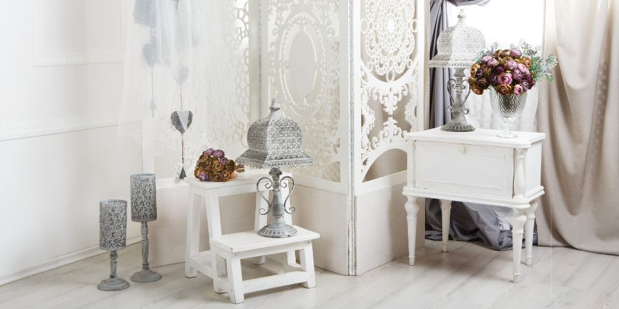 shabby chic w różnych pomieszczeniach